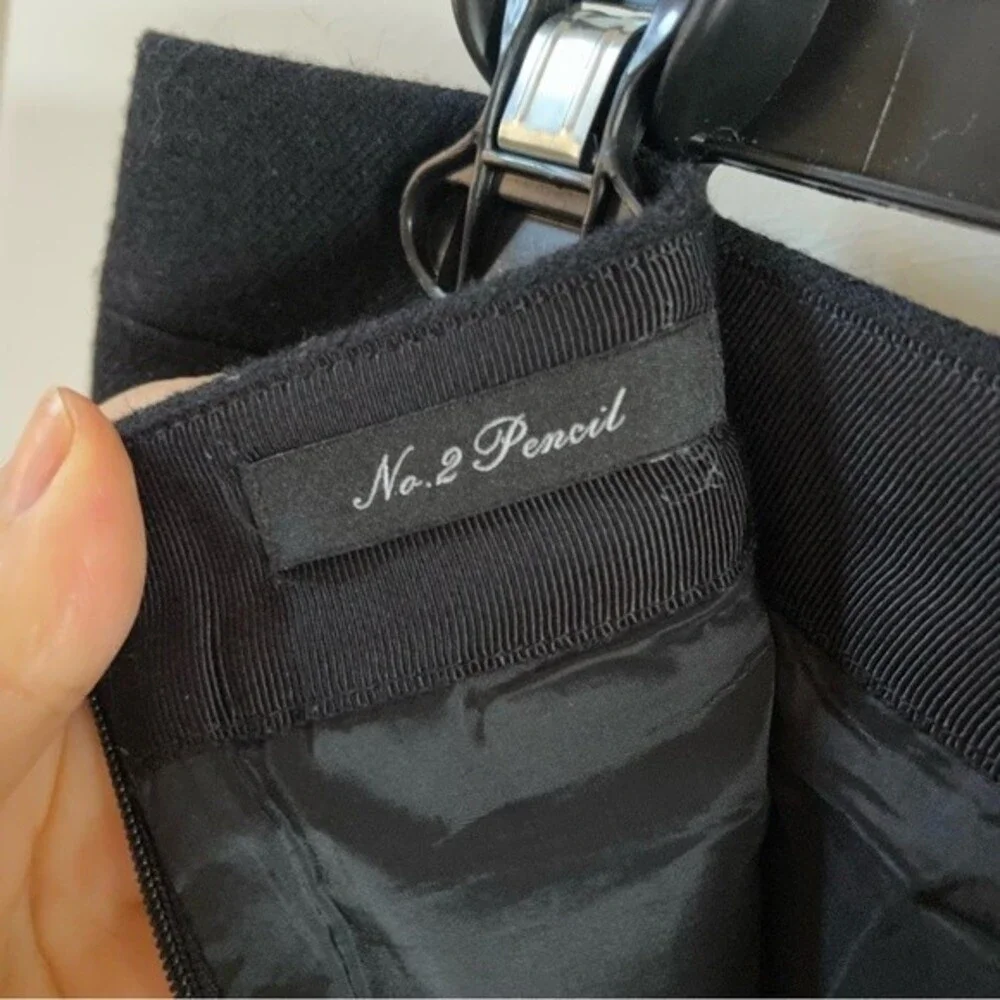 J. Crew No. 2 Pencil Wool Skirt in Black 2